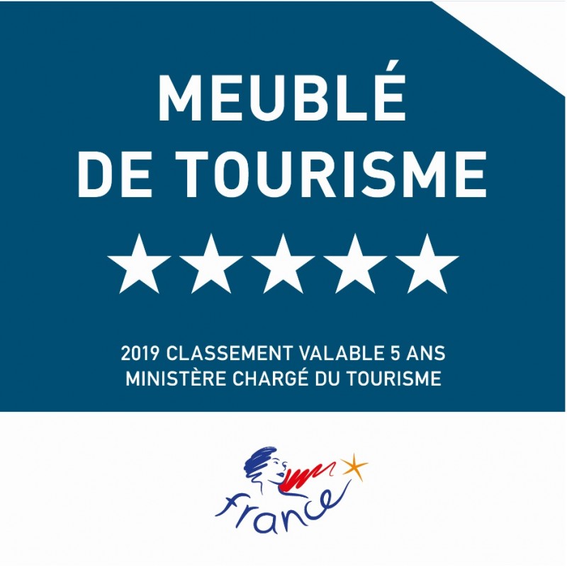 Hébergement classé 5 étoiles par Atout France